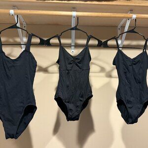 Set of 3 Black Leotards